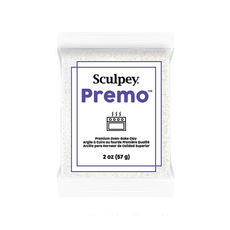 Premo accents frost white glitter - pâte 57 gr - Sculpey