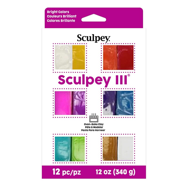 12 Sculpey III brillants 28 gr - Sculpey