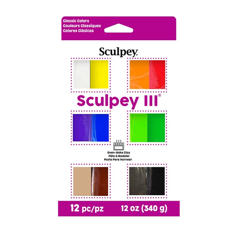 12 Sculpey III klassiek 28 gr - Sculpey