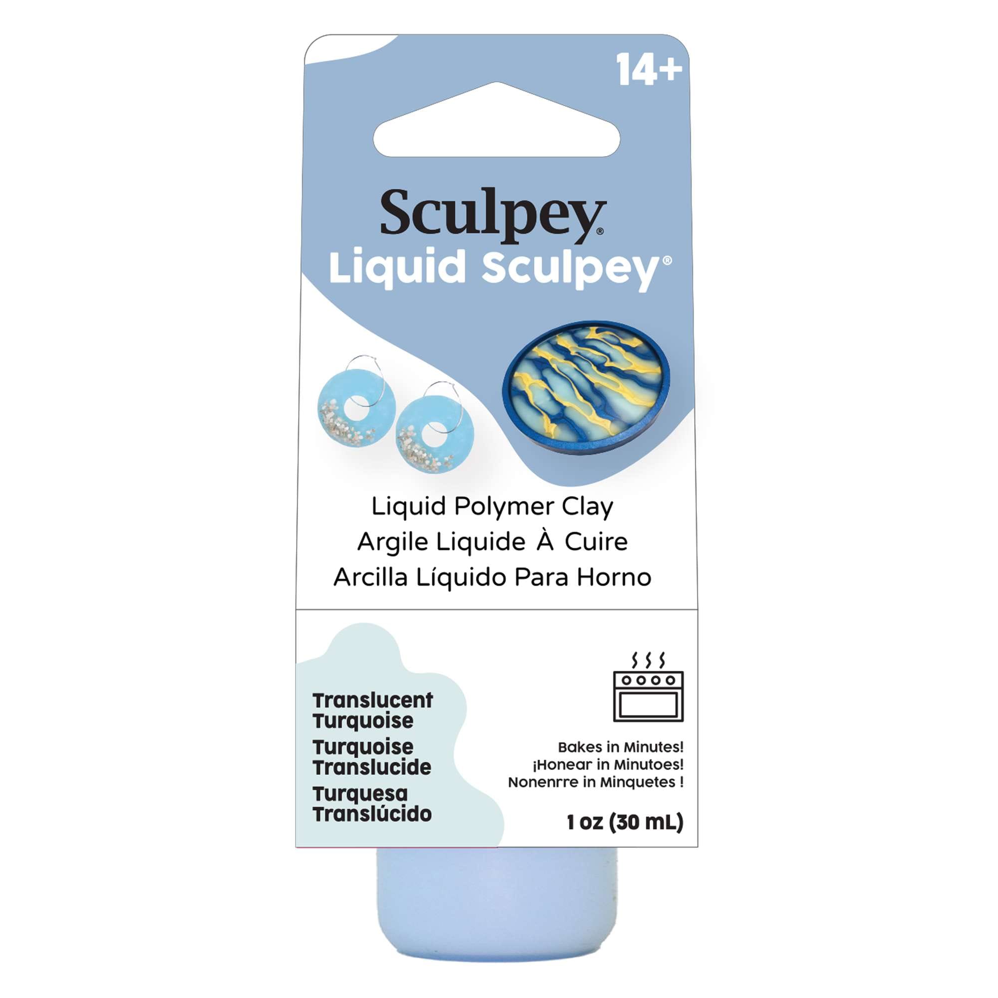 Vloeibare klei translucent turquoise - 30 ml - Sculpey - Afbeelding 1