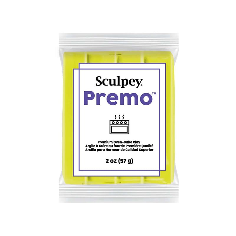 Premo fluo yellow - pâte 57 gr - Sculpey