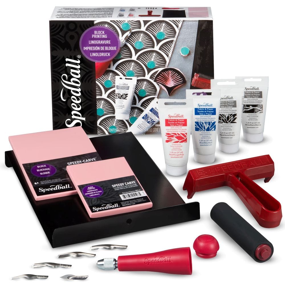 Kit deluxe fabric block printing- Speedball