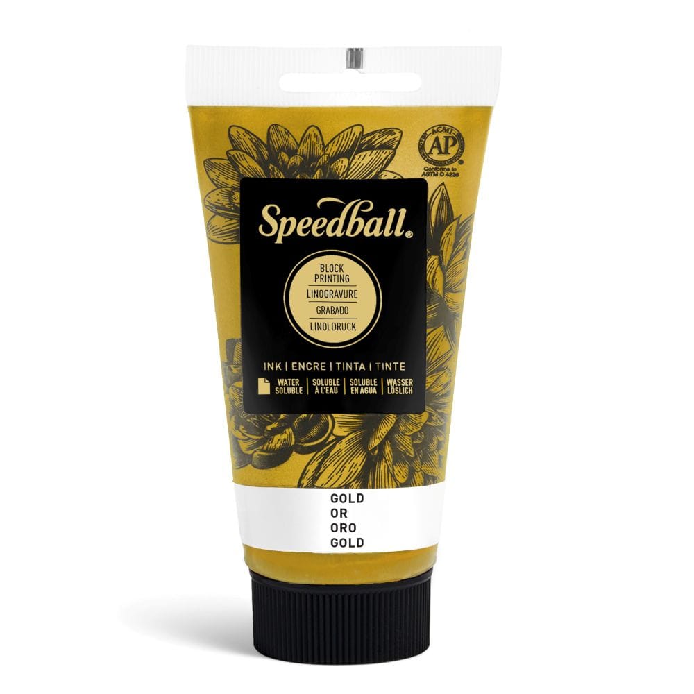 Water-soluble bloc printing ink gold - Speedball