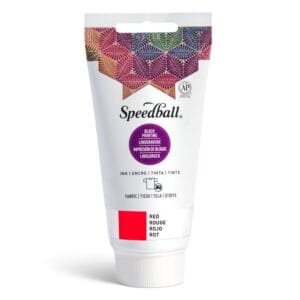 Fabric block printing ink red - Speedball