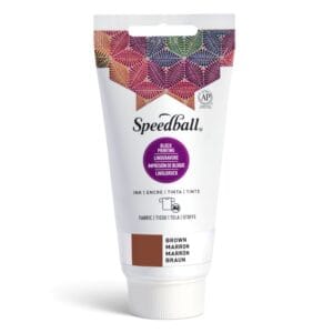 Fabric block printing ink brown - Speedball