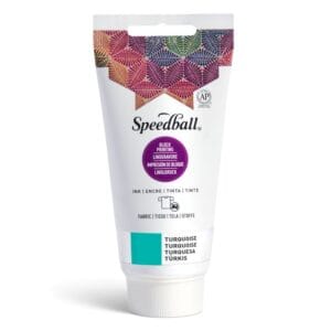 Fabric block printing ink turquoise - Speedball