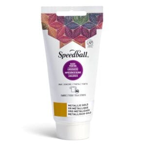 Fabric block printing ink metallic gold - Speedball