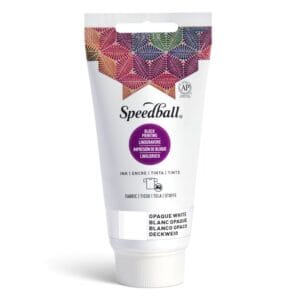 Fabric block printing ink opaque white - Speedball
