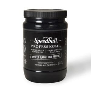 Acrylic ink poster black screen printing - Speedball