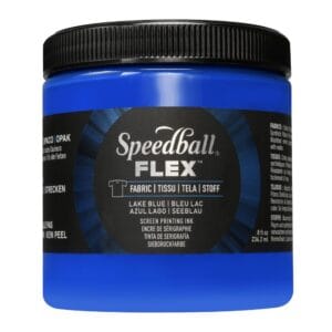 Flex fabric ink lake blue screen printing - Speedball