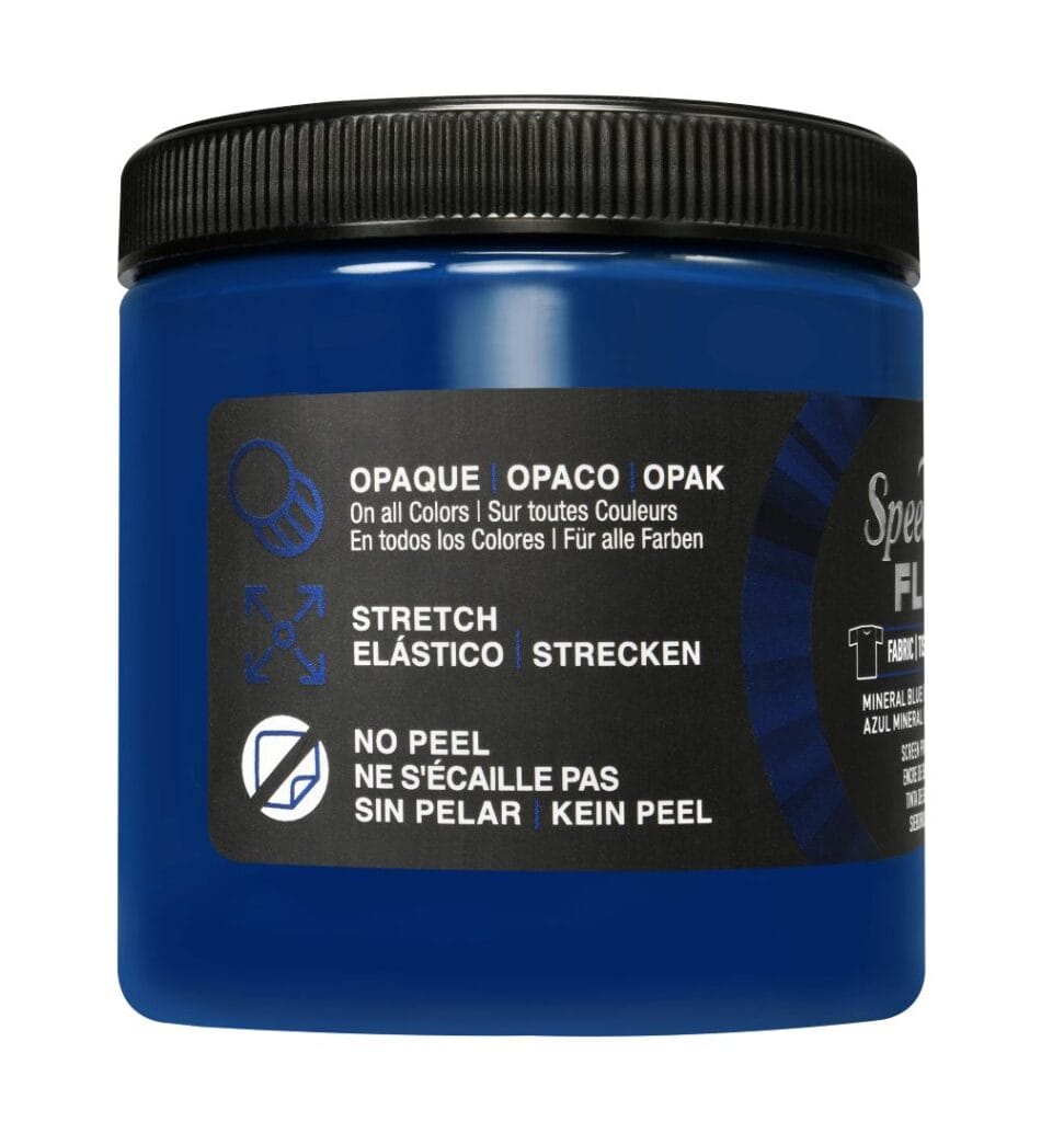 Flex fabric ink mineral blue screen printing - Speedball
