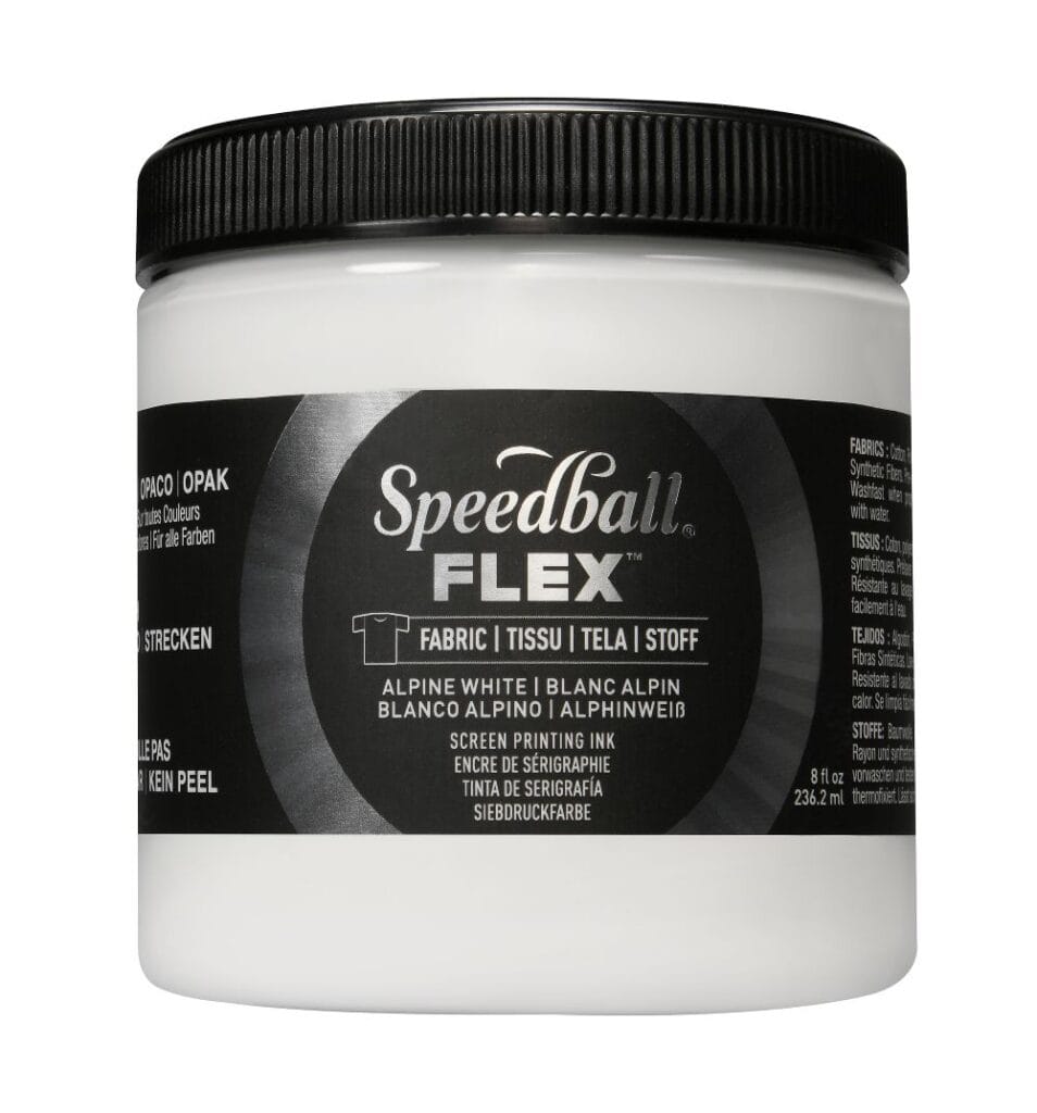 Flex fabric ink alpine white screen printing - Speedball