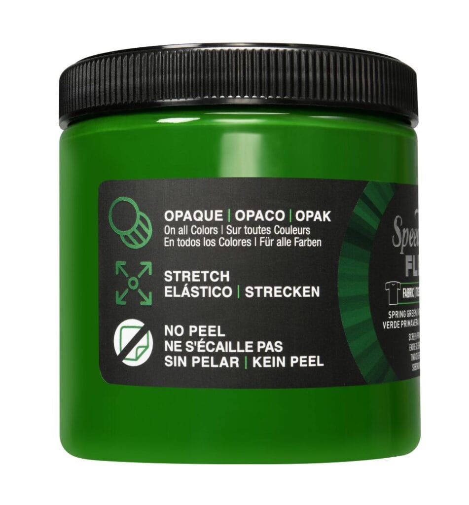 Flex fabric ink spring green screen printing - Speedball