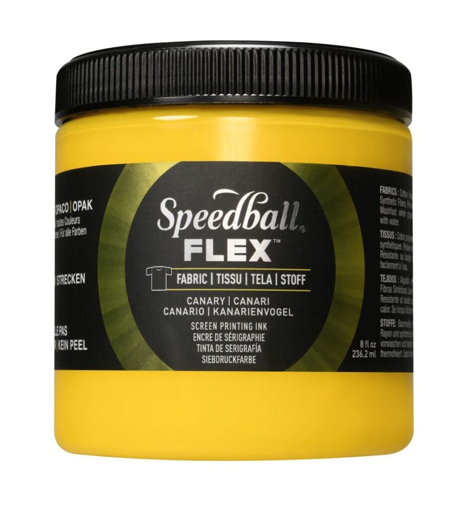 Flex fabric ink canary screen printing - Speedball