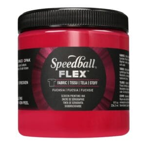 Flex fabric ink fushia screen printing - Speedball