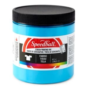 Fabric ink peacock blue screen printing -Speedball
