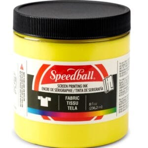 Fabric ink process yellow screen printing - Speedball