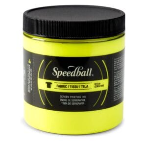 Fabric ink fluo yellow screen printing - Speedball
