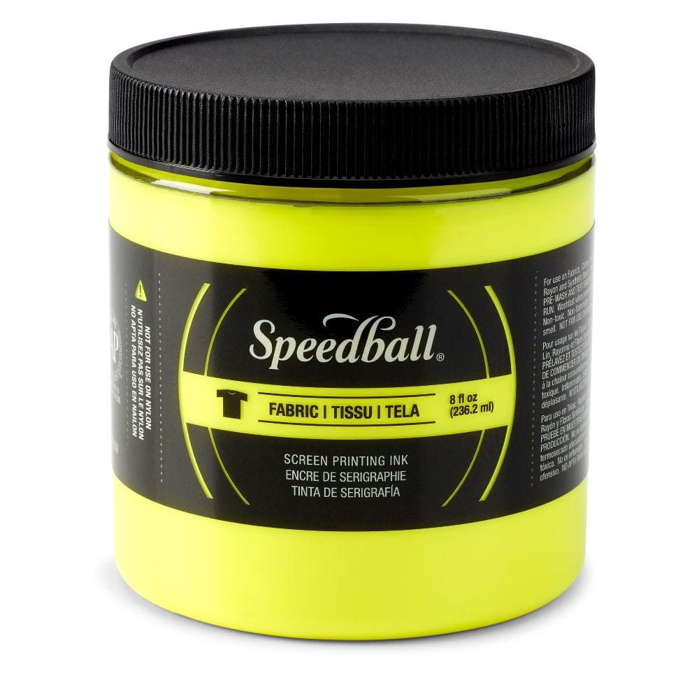 Fabric ink fluo yellow screen printing - Speedball