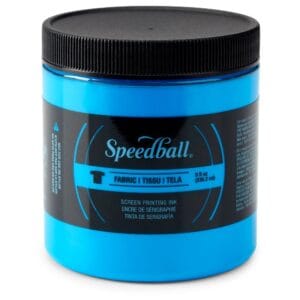 Fabric ink fluo blue screen printing - Speedball