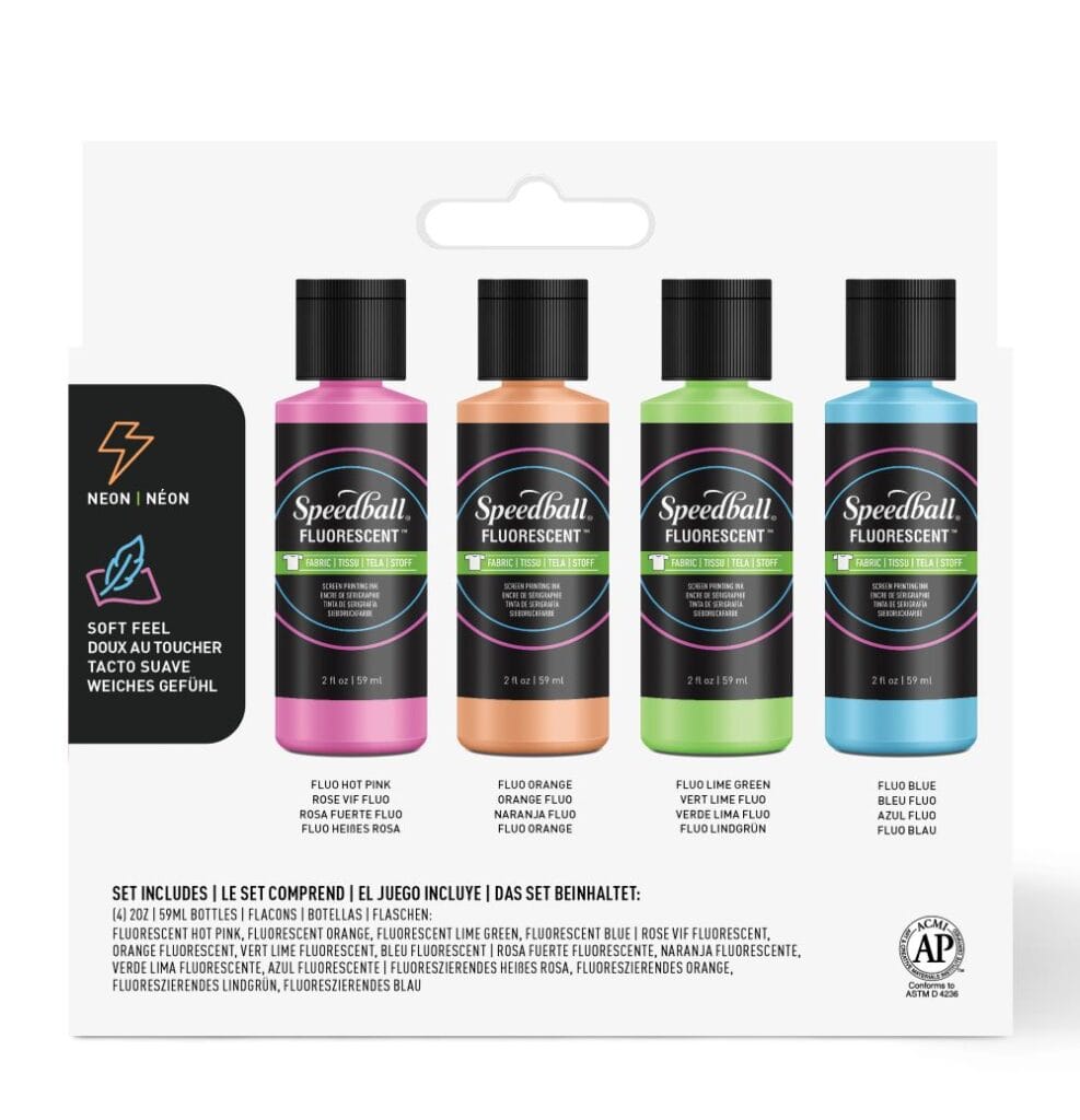 Starter set fluo fabric screen printing - Speedball