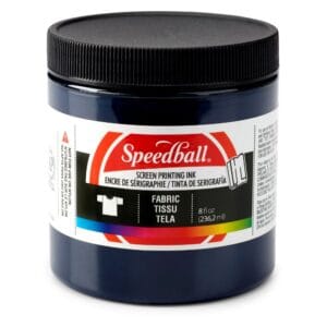 Fabric ink blue denim screen printing - Speedball