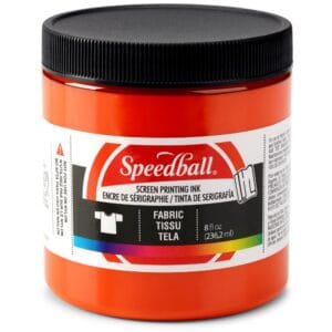 Fabric ink orange screen printing - Speedball