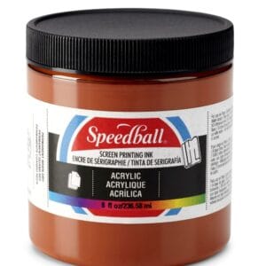 Acrylic ink brown screen printing - Speedball