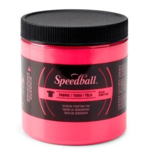 Fabric ink fluo hot pink screen printing - Speedball