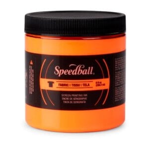 Fabric ink fluo orange screen printing - Speedball