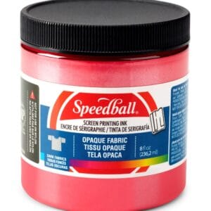 Shimmer fabric ink raspberry screen printing - Speedball