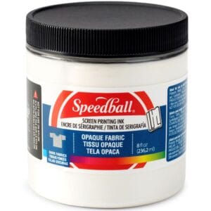 Shimmer fabric ink pearly white screen printing - Speedball