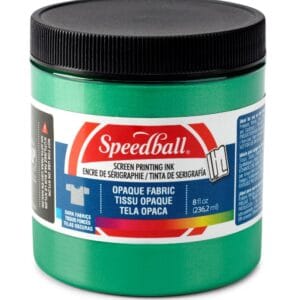 Shimmer fabric ink emerald screen printing - Speedball