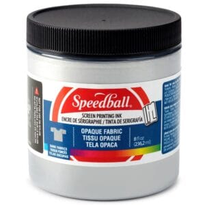 Shimmer fabric ink silver screen printing - Speedball