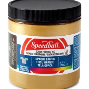 Shimmer fabric ink gold screen printing - Speedball