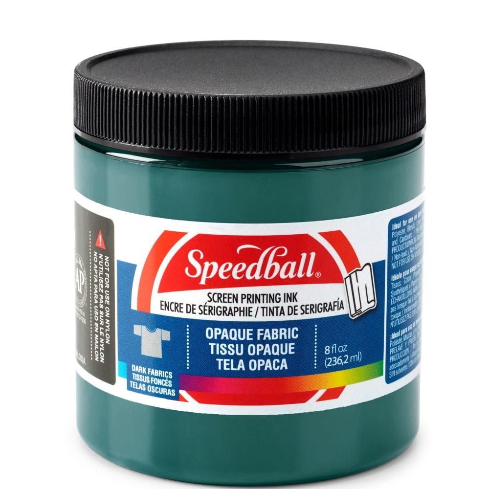 Shimmer fabric ink prim peacock screen printing - Speedball