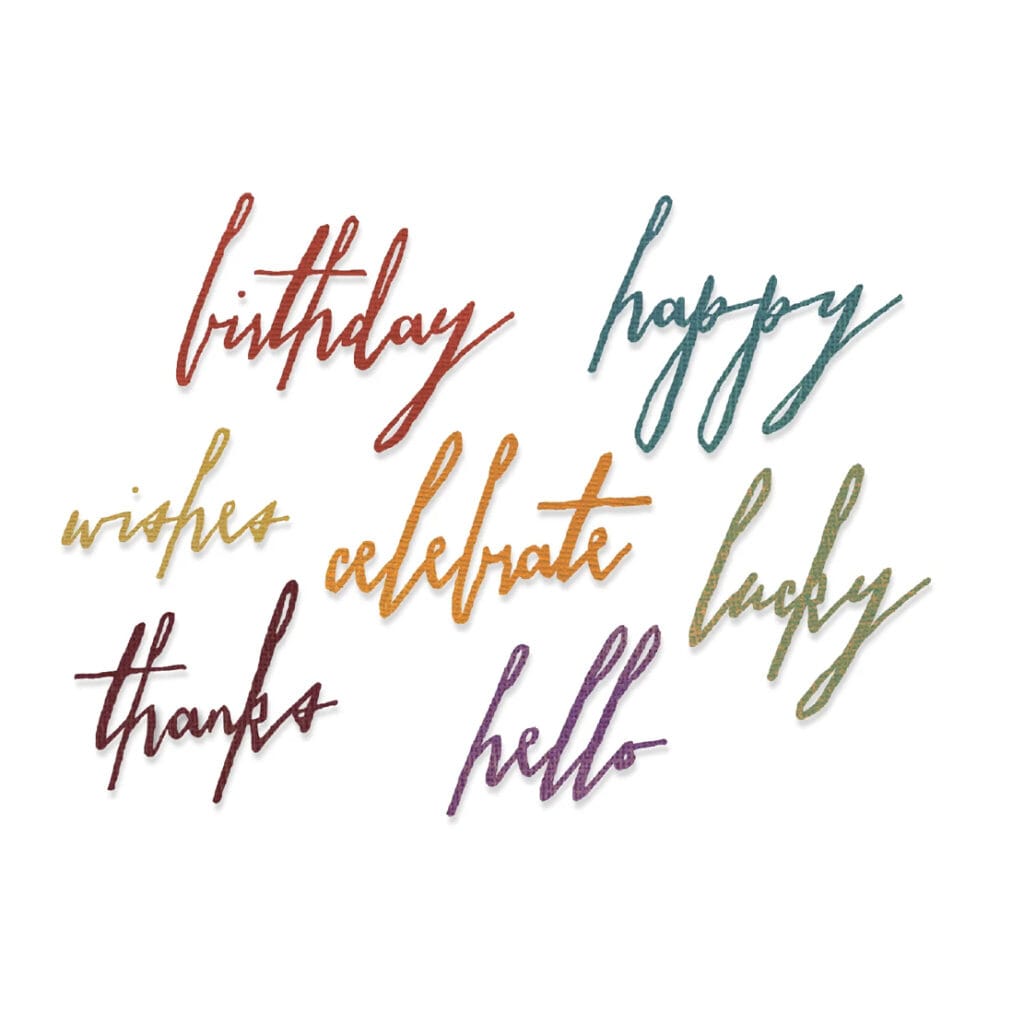 Thinlits die Handwritten Celebrate - Sizzix