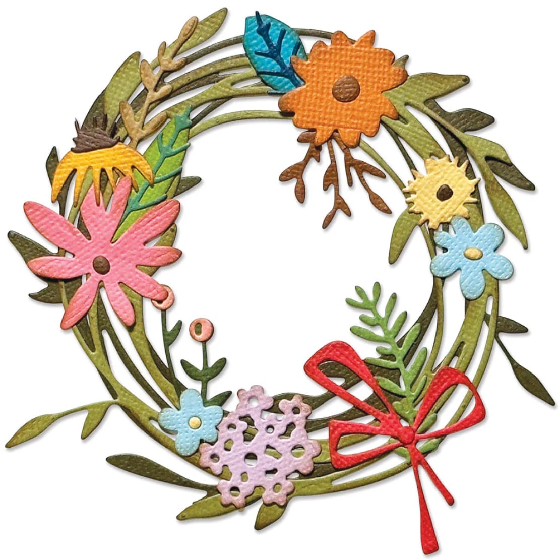 Thinlits die Vault Funky Floral Wreath - Sizzix