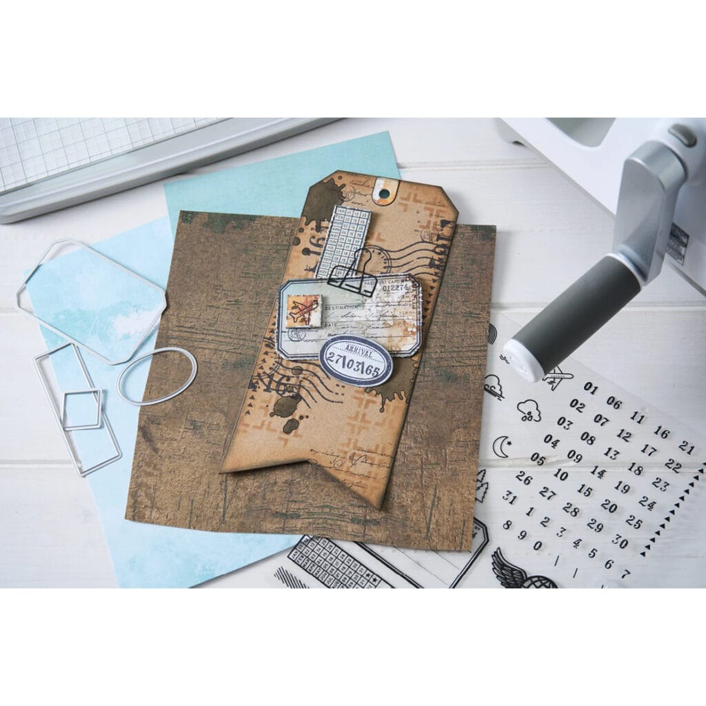 Framelits die + stamps Globetrotter's mark - Sizzix