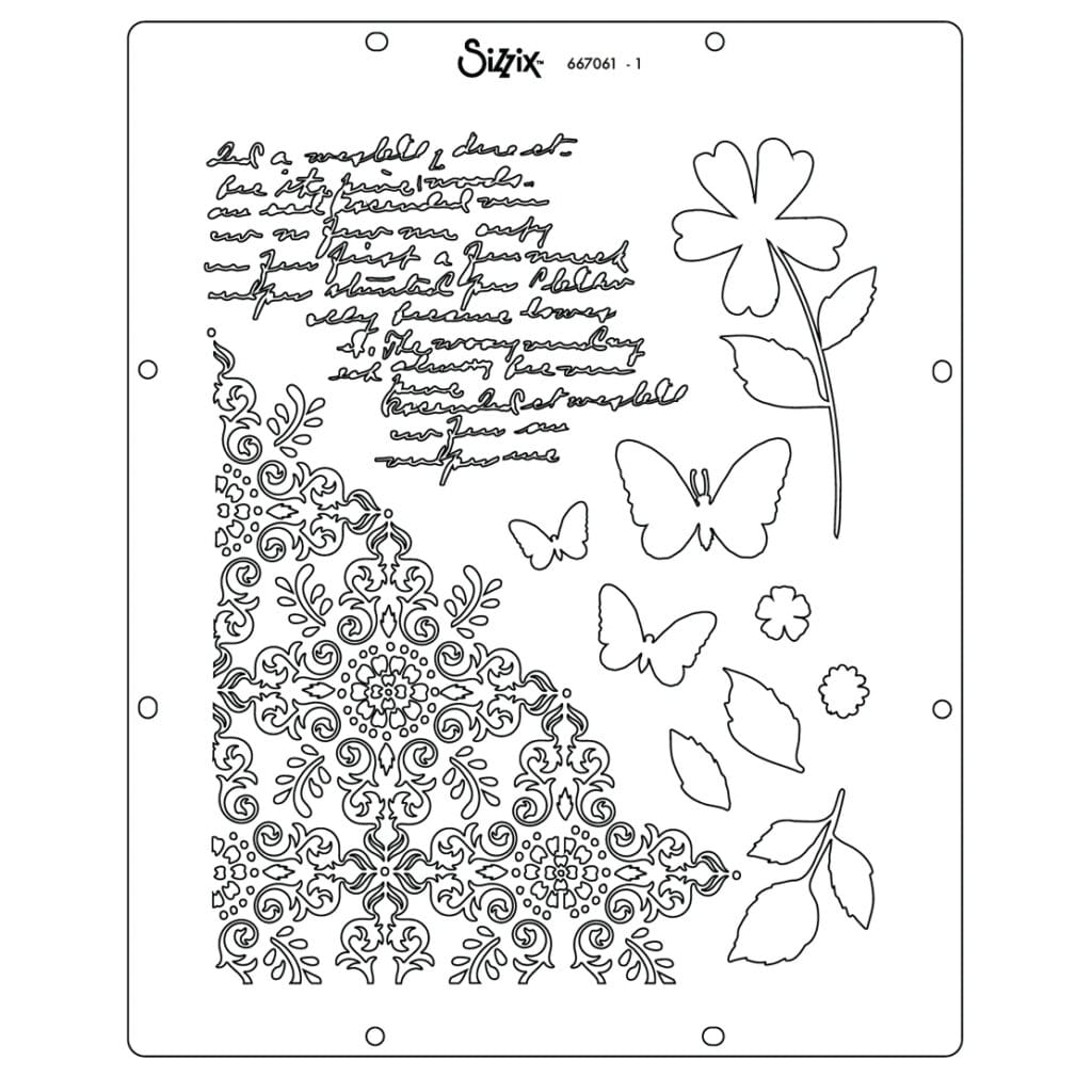 Stencil Petal play - Sizzix