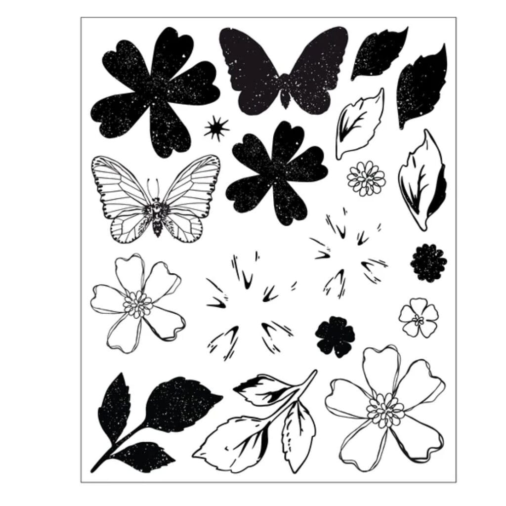 Framelits die + stamps Sweet springs - Sizzix