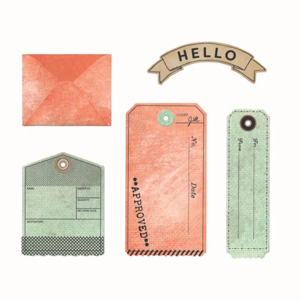 Framelits die + stamps Tag it - Sizzix