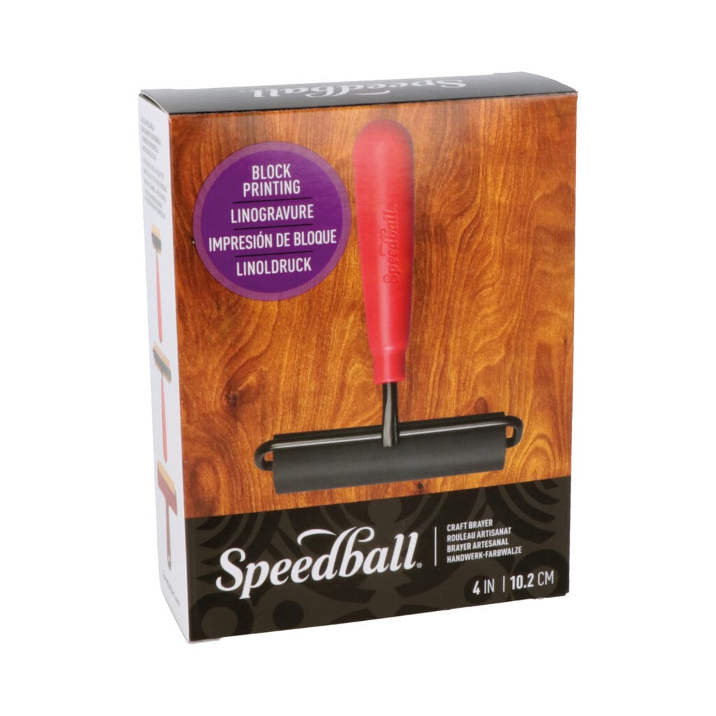 Hard rubber craft brayer - Speedball