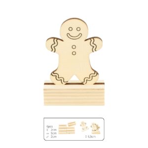 6 porte-noms en bois Noël - Artemio – Image 1