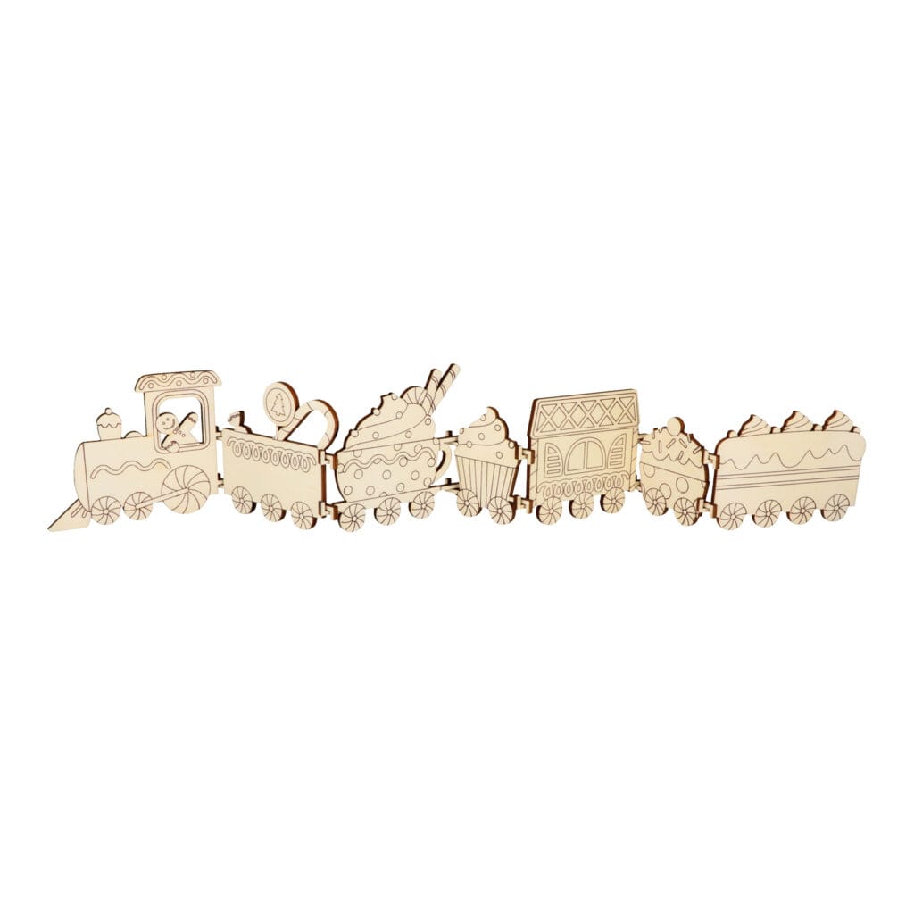 Houten treintje 51 x 10 cm - Artemio