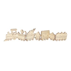 Houten treintje 51 x 10 cm - Artemio - Afbeelding 1