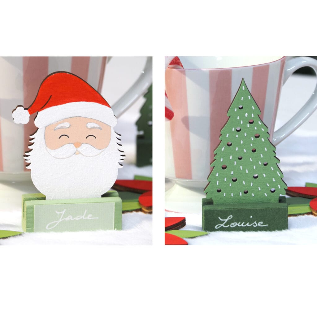 6 porte-noms en bois Noël - Artemio