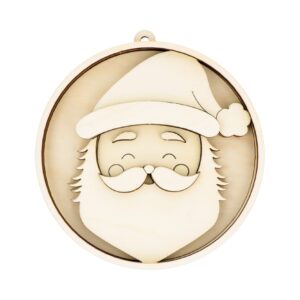 5 houten silhouetten Kerstman - Artemio - Afbeelding 1