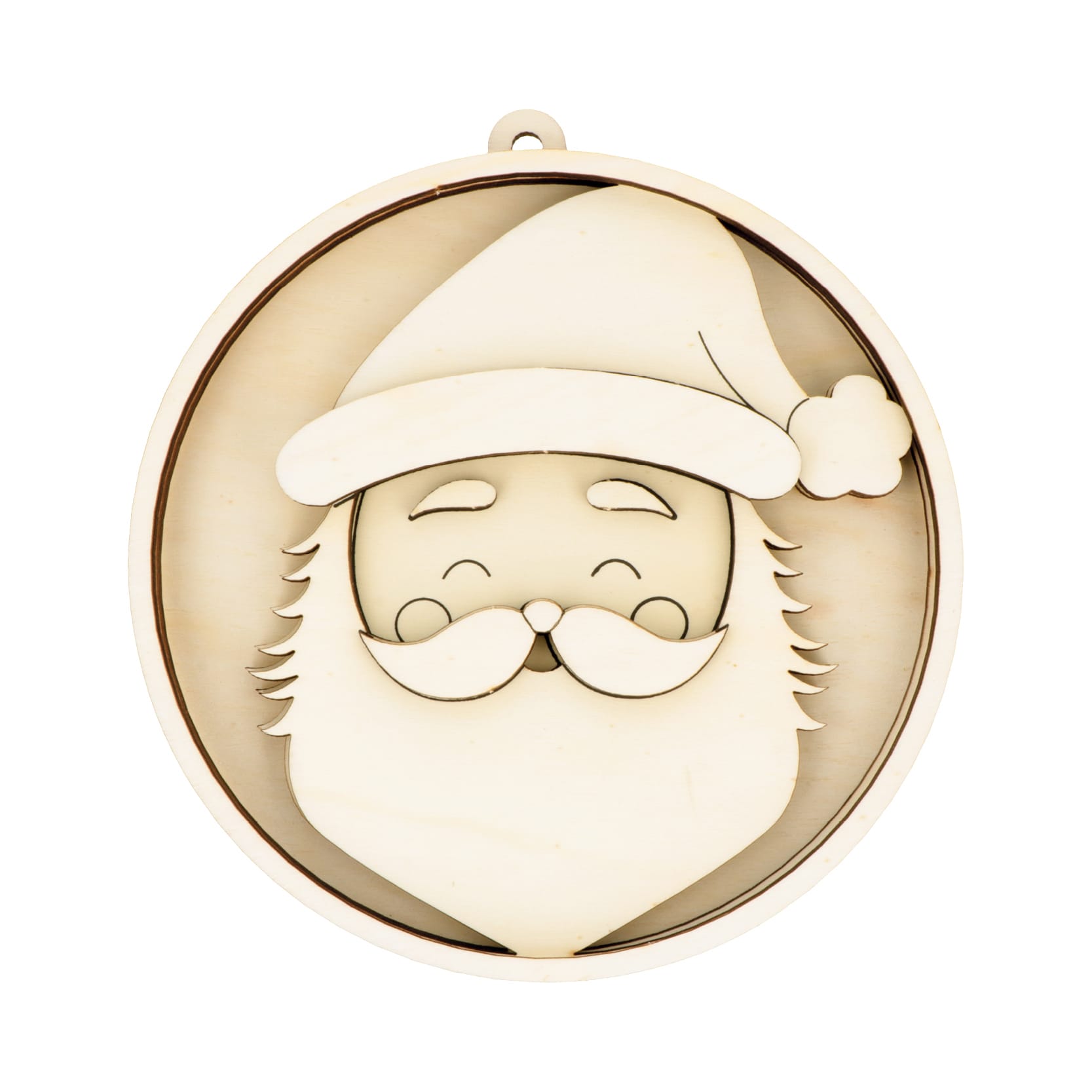 5 houten silhouetten Kerstman - Artemio - Afbeelding 1