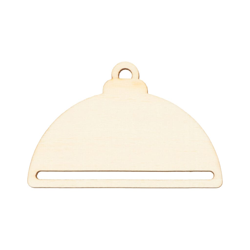 Houten houder 10x6,5 cm cm macramé - Artemio